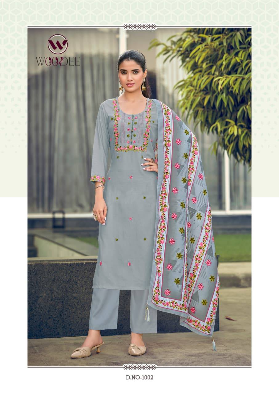 BAWREE By WOODEE 1001 to 1006 Series Designer Festive Suits Beautiful Fancy Stylish Colorful Party Wear & Occasional Wear Rayon Dress At Wholesale Price
